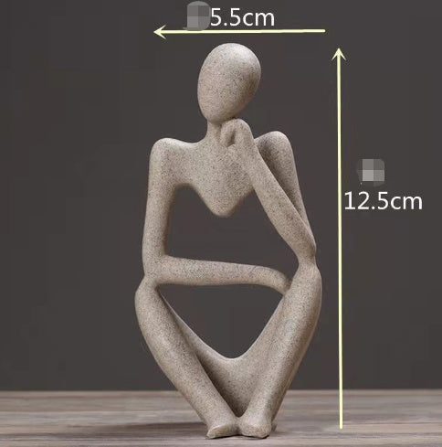 Creative Abstract Character Jane Ou Thinker Ornaments