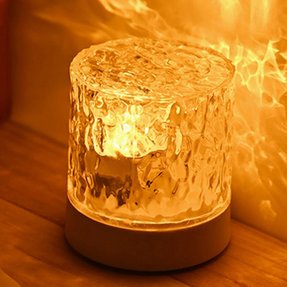 Crystal Lamp Water Ripple Projector Night Light Decoration Home