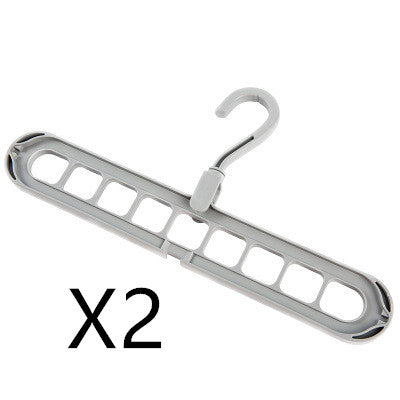 Nine-hole Seamless Folding Simple Storage Hanger For Bedroom