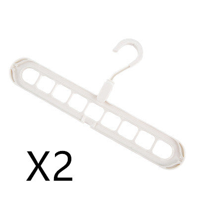 Nine-hole Seamless Folding Simple Storage Hanger For Bedroom