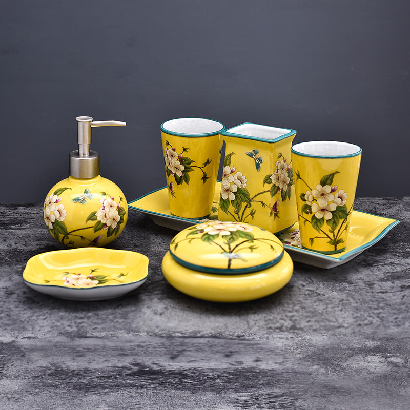 Wedding Supplies Ceramic Bathroom Components Set