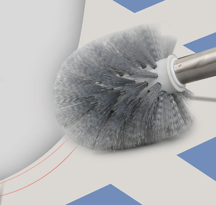 Soft Bristle Toilet Brush Holder Included Sturdy Easy Clean