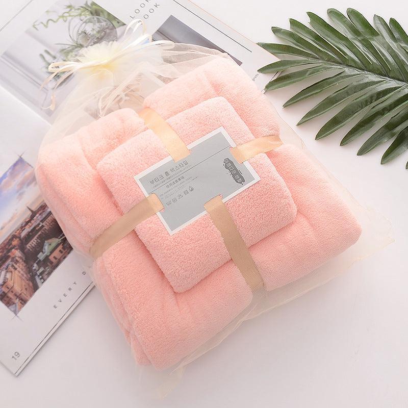 High-density Coral Fleece Absorbent Soft Bath Towel Face Towel