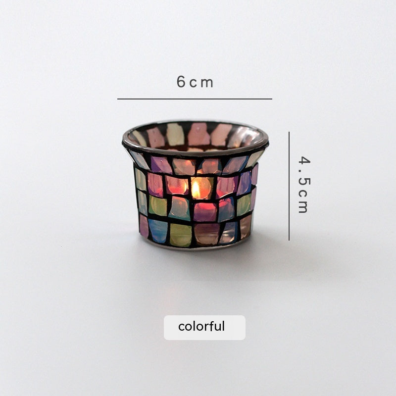 Atmosphere Mosaic Candlestick Glass