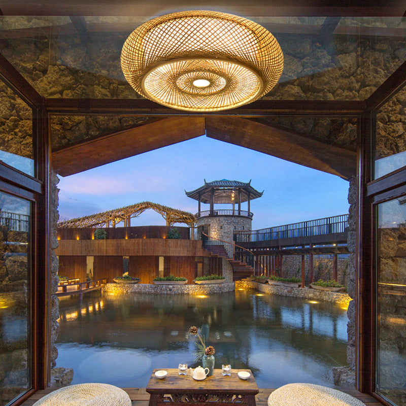 JapaneseNew Chinese Zen Dining-room Ceiling Lamp