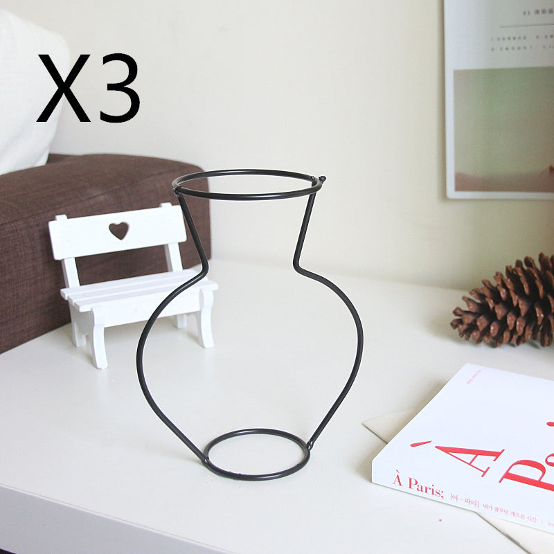 Ins Wire Vase Flower Arrangement Wrought Iron Nordic Creative Ornaments