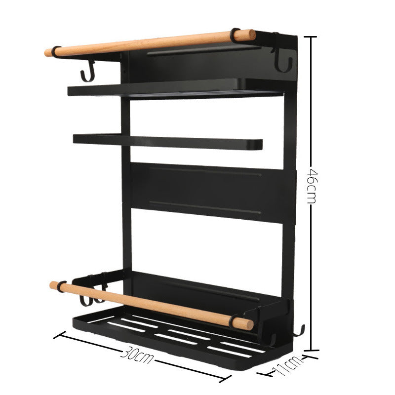 Multifunctional Hanger For Kitchen Sidewall Shelf