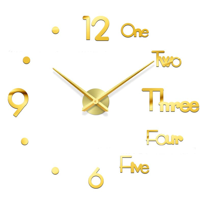 Wall Clock Metal Quartz Watch Clocks 3d Diy Home Decoration