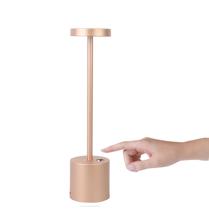 LED Aluminum Rechargeable Desk Lamp Touch Dimming Metal Table Lamps