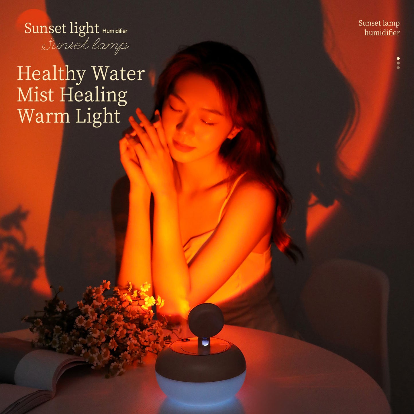 2 in 1 Sunset Lamp Humidifier Creative Competitive Price Portable
