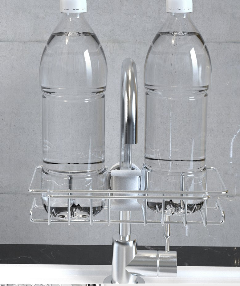 Stainless Steel Sink Storage Rack Kitchen Bathroom Adjustable Kitchen Organizer