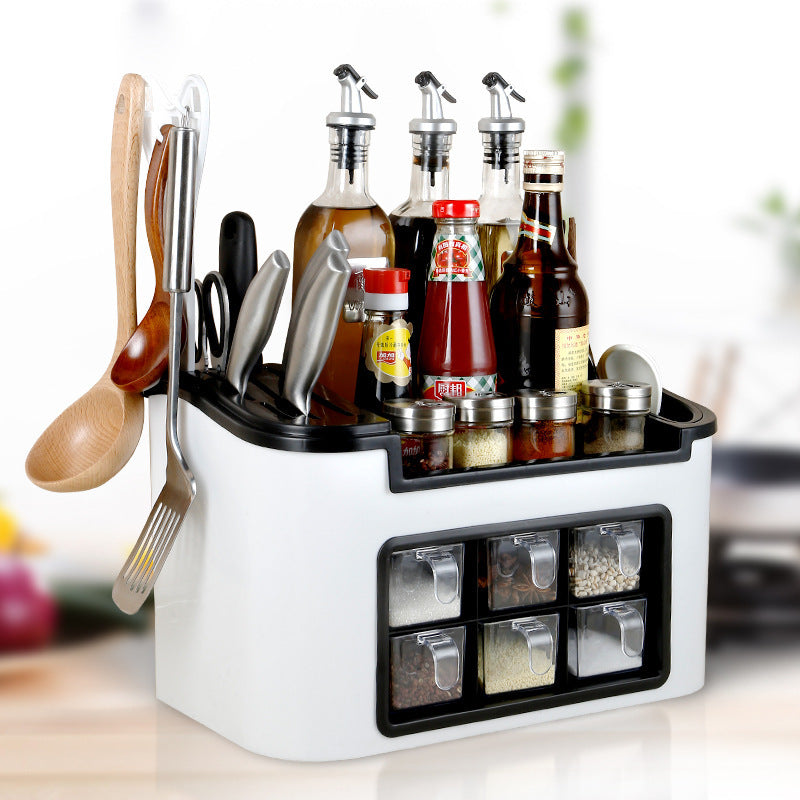 Kitchenware Rack Seasoning Storage Box Multifunctional Condiment Storage