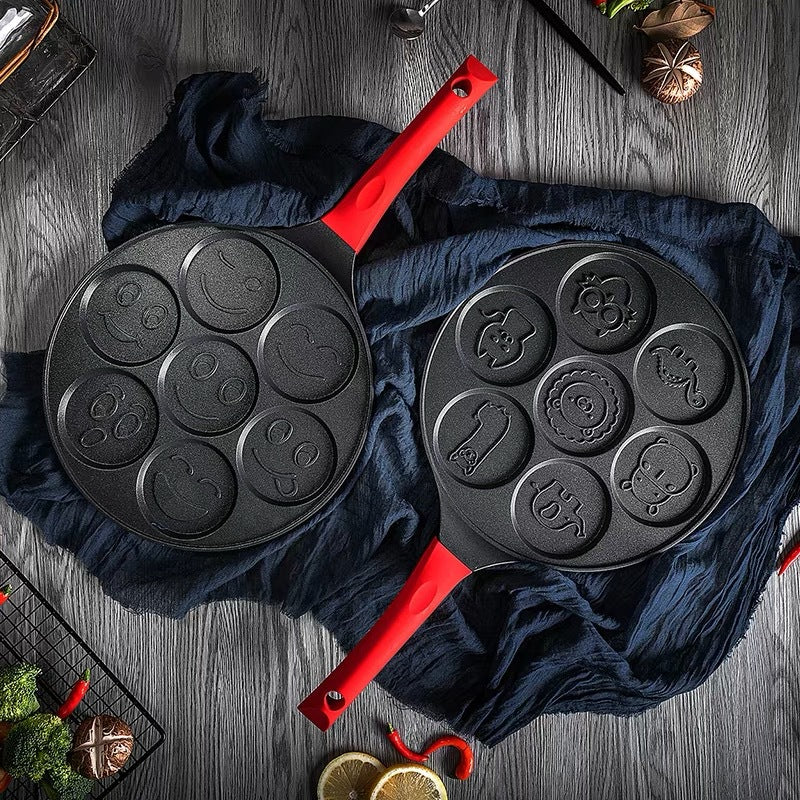 Aluminum Alloy Frying Pan Non-stick Seven-hole Breakfast pan