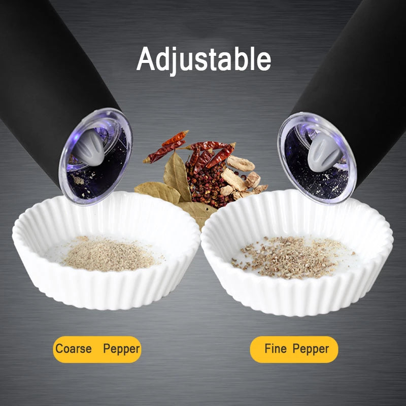 Electric Gravity Pepper Grinder Salt Grinder Adjustable Coarseness