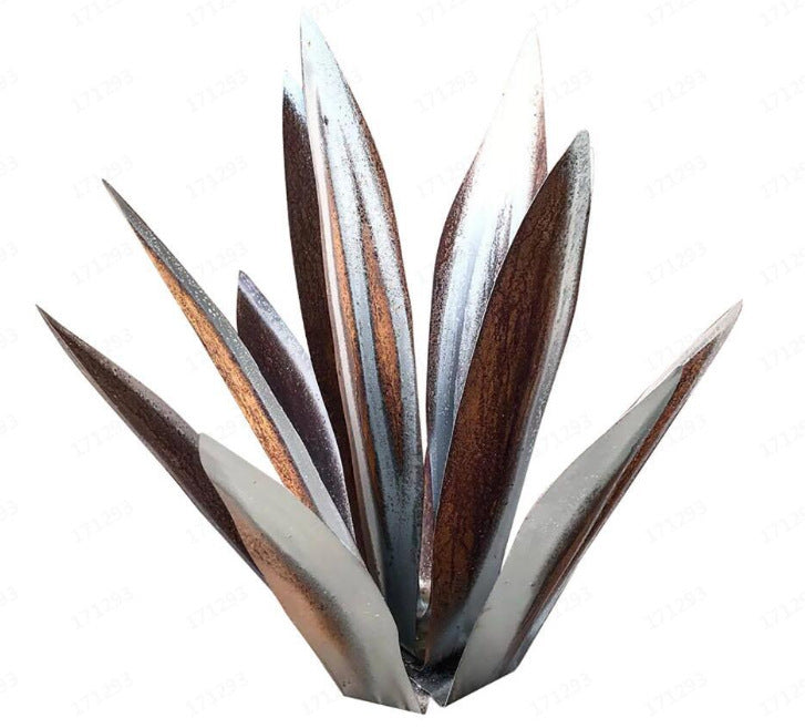 Metal Art 9 Leaves Tequila Rustic Sculpture Rust Garden Yard Art