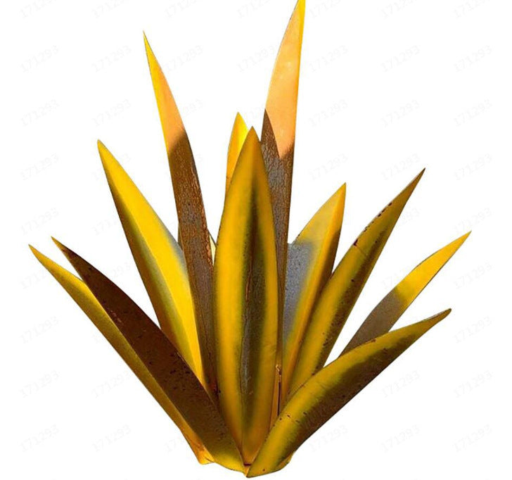 Metal Art 9 Leaves Tequila Rustic Sculpture Rust Garden Yard Art