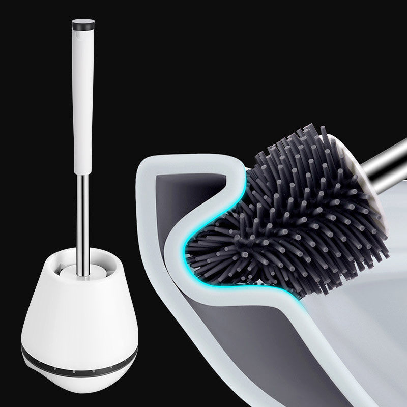 Simple Toilet Cleaning Brush Set With Base