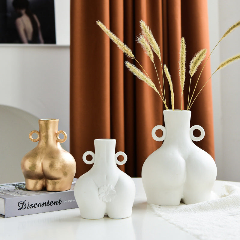 Nordic Human Body Ceramics Vases Home Decoration Accessories