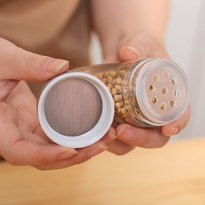 Kitchen Supplies Glass Rotary Seasoning Can Set Seasoning Can