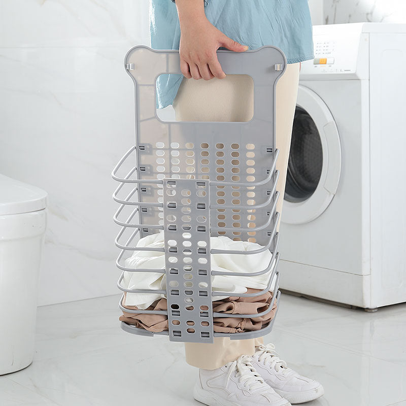 Foldable Laundry Storage Basket With Handle Dirty Cloth Organizer Basket