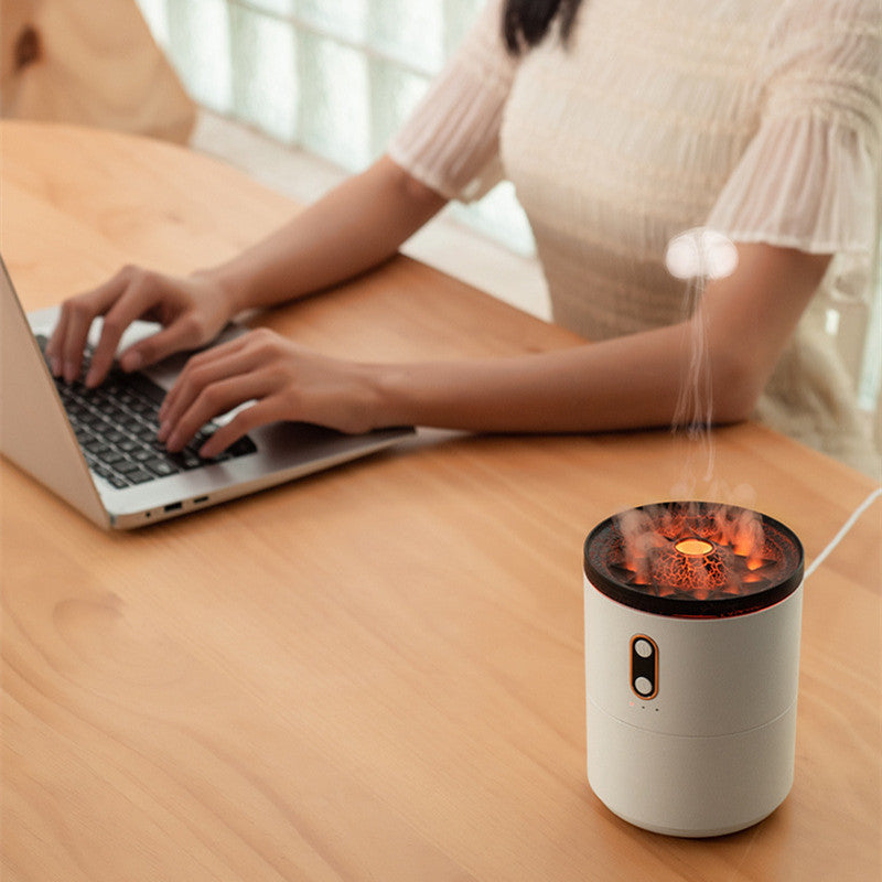 Volcanic Flame Aroma Essential Oil Diffuser USB Portable Jellyfish Fragrance