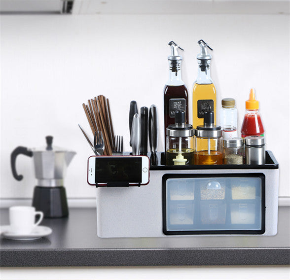 Kitchenware Rack Seasoning Storage Box Multifunctional Condiment Storage