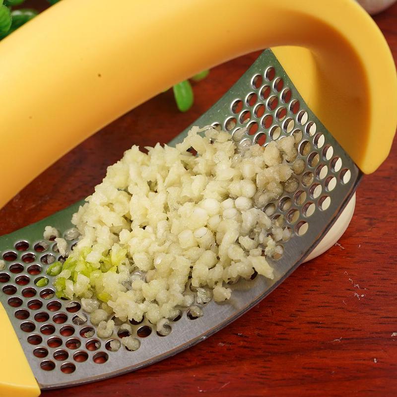 Stainless Steel Garlic Masher Garlic Press Household Manual Curve