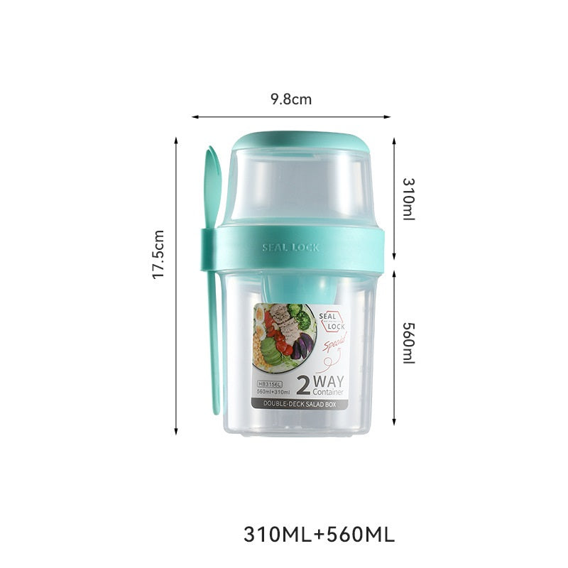 Portable Breakfast Oatmeal Cereal Nut Yogurt Salad Cup Container Set