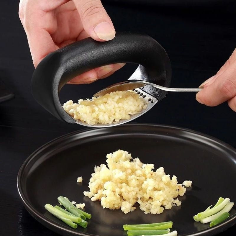 Stainless Steel Garlic Masher Garlic Press Household Manual Curve