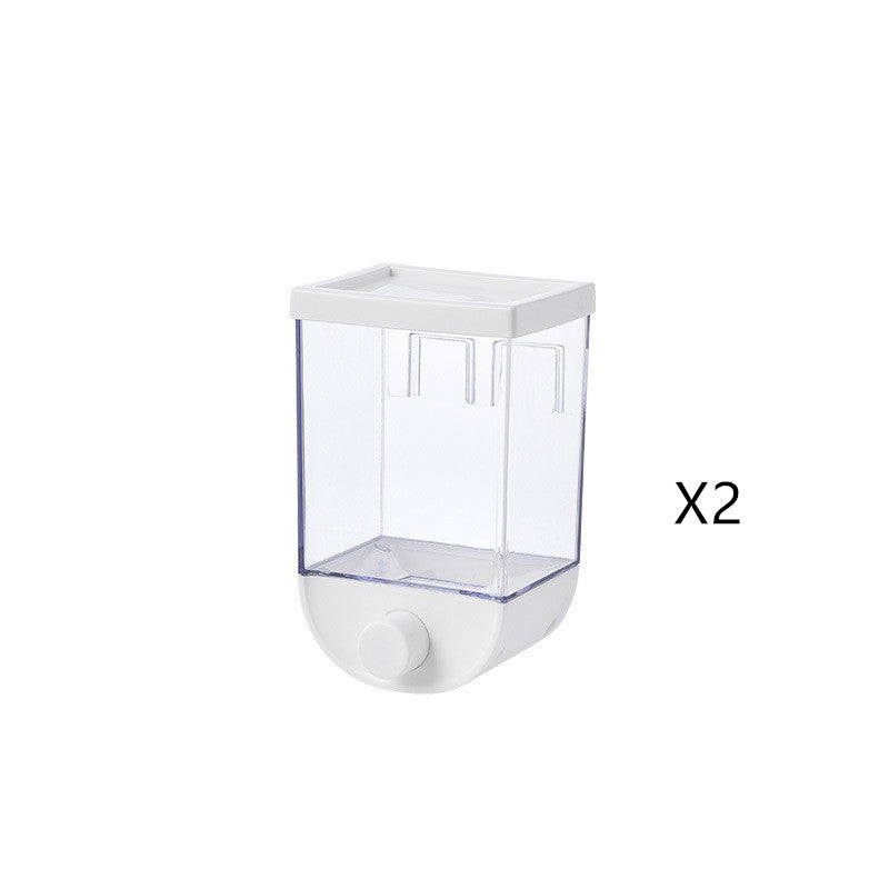 Kitchen Food Storage Easy Press Container Cereal Dispenser Wall Mounted