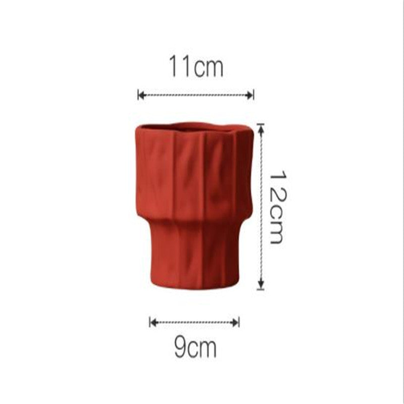 Nordic Simple Morandi Art Vase Villa Home Vases Decoration