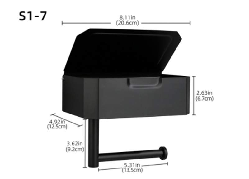 Stainless Steel Bathroom Toilet Punch Free Tissue Box