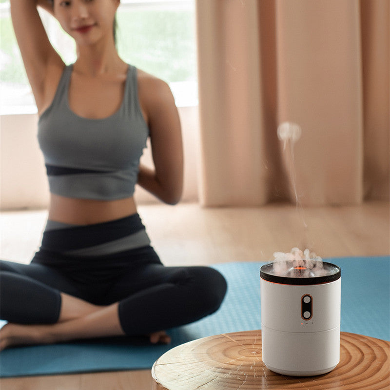 Volcanic Flame Aroma Essential Oil Diffuser USB Portable Jellyfish Fragrance