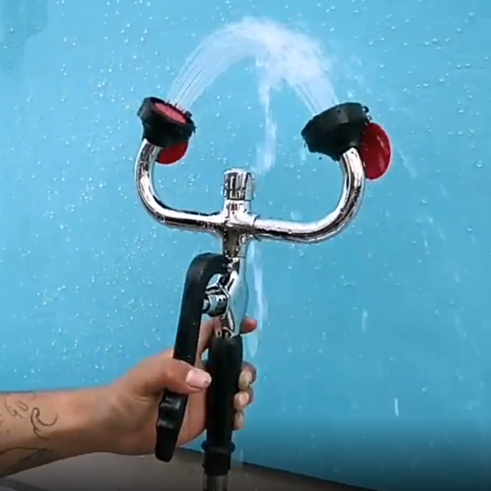 Connected Faucet Eyewash Basin Faucets Wall Mounted Eye Wash Station