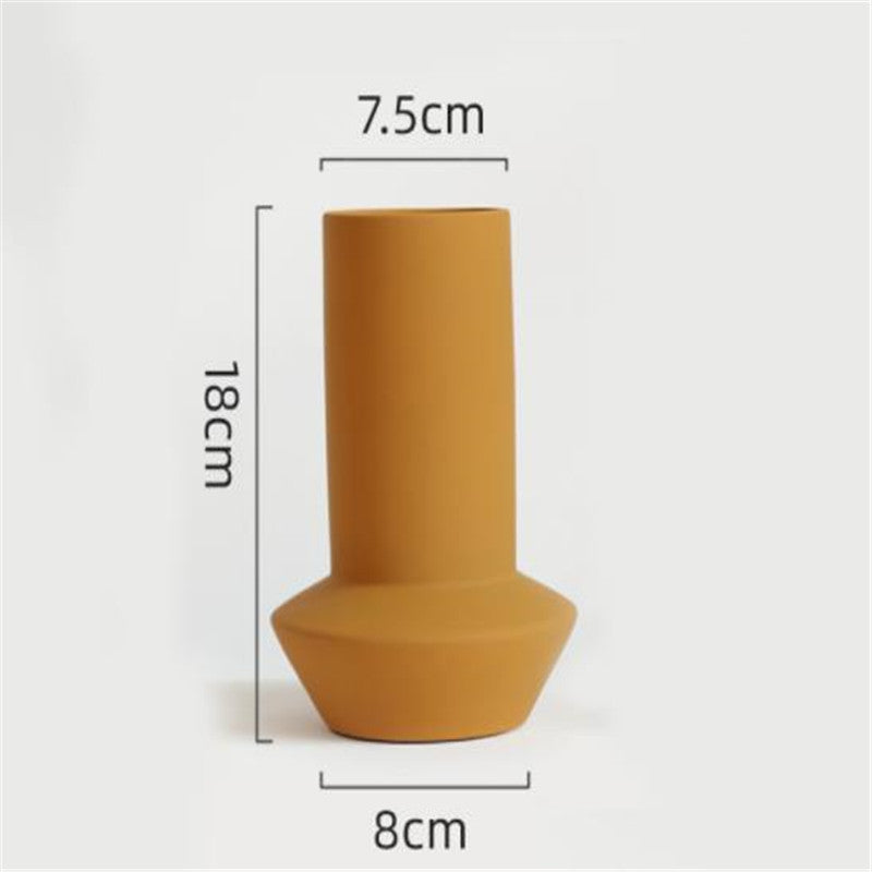Nordic Simple Morandi Art Vase Villa Home Vases Decoration