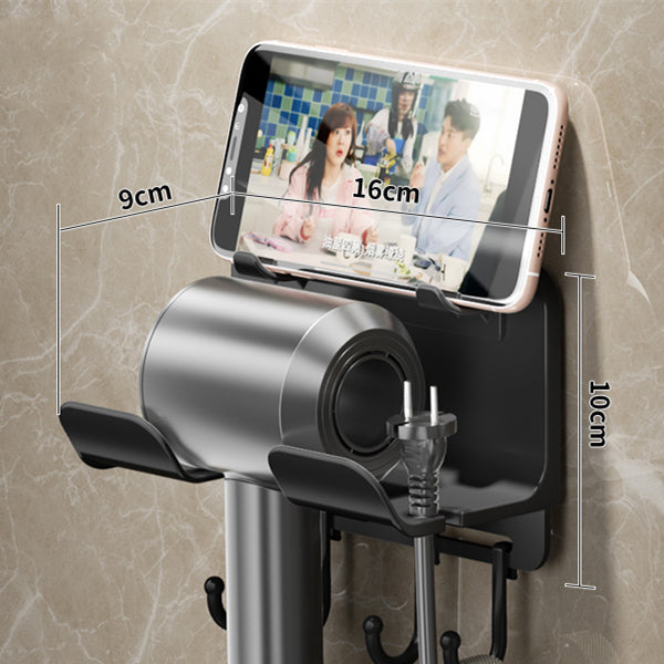 Perforation-free Lazy Hair Dryer Shelf Bathroom Wall Hanging