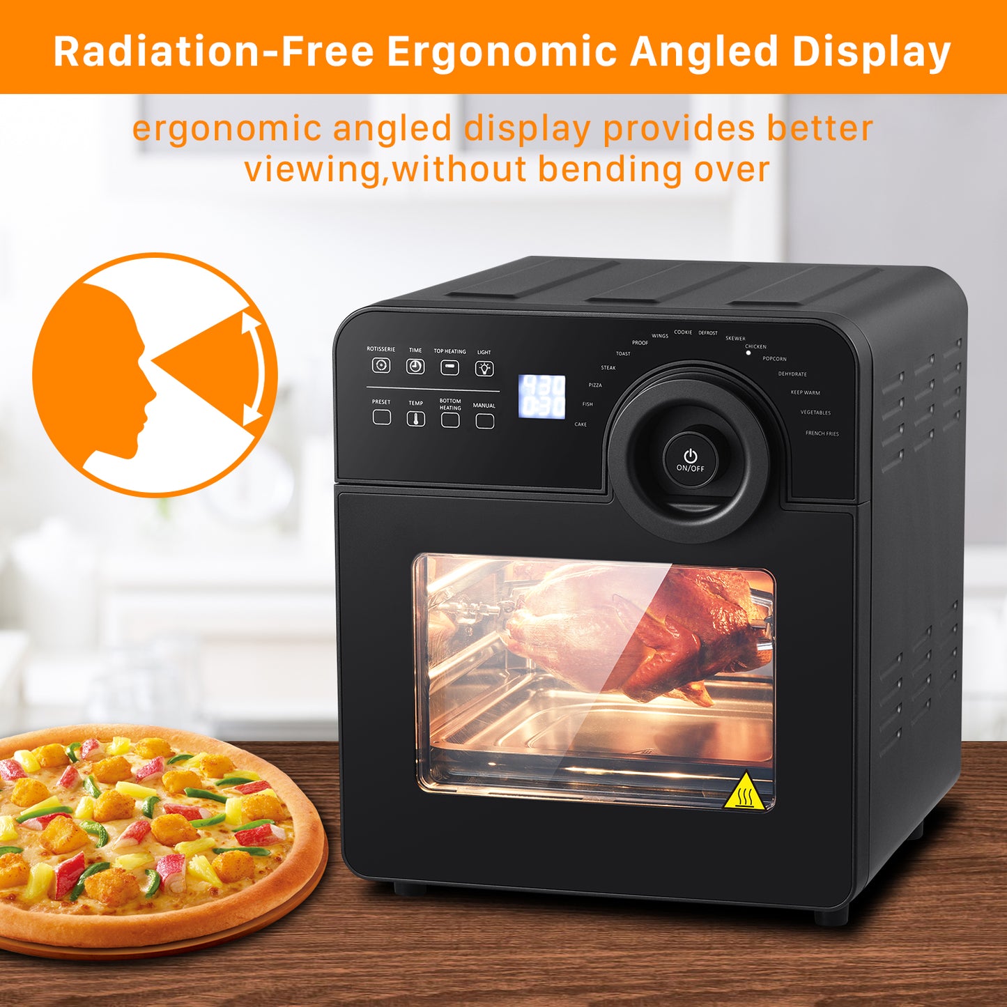 GRILL Reinigung Geek Chef Air Fryer Oven Toaster 4 Slice Toaster