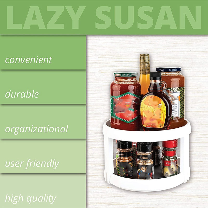 Multi Level Rotary Kitchen Spice Manager for Cabinets Pantries
