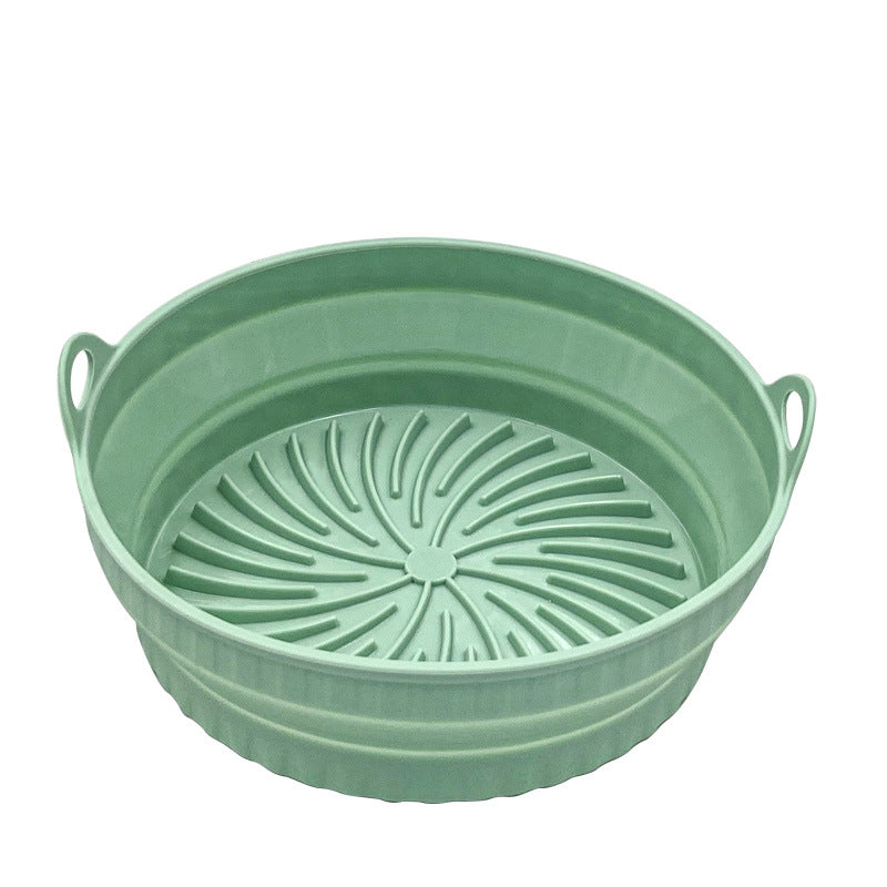 Kitchen Collapsible Air Fryer Silicone Pot Reusable Round Square Liners