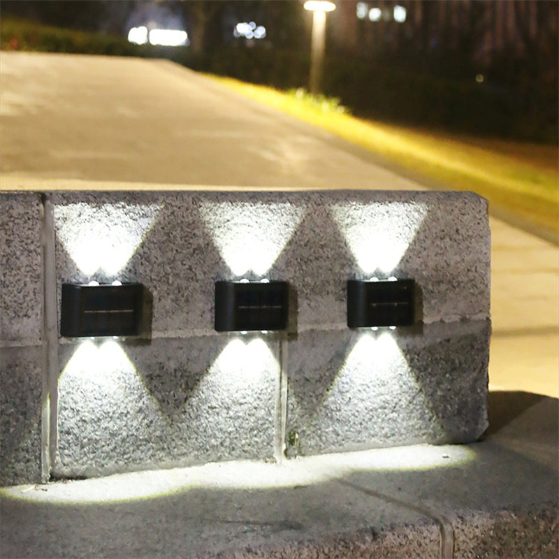 Solar Outdoor Garden Light Up And Down Glowing Atmosphere Wall Lamp