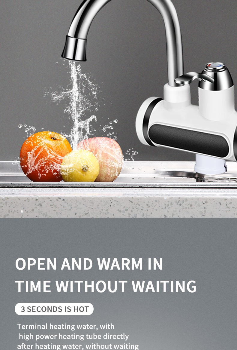 Kitchen Electric Water Tap Water Heater Temperature Display Cold Heating