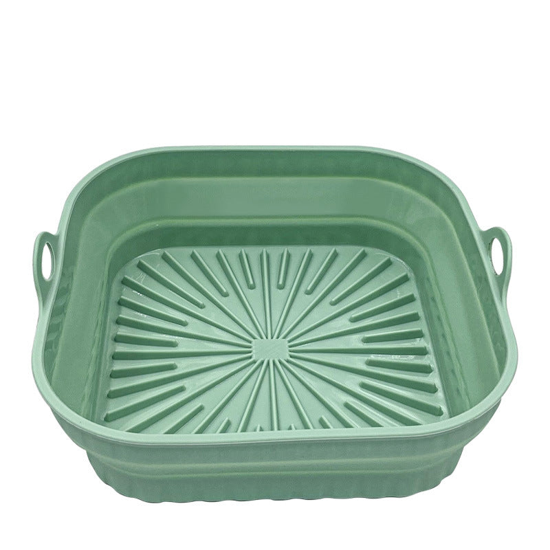 Kitchen Collapsible Air Fryer Silicone Pot Reusable Round Square Liners