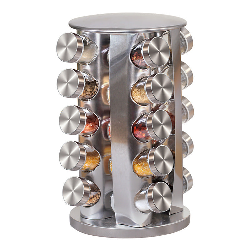 Kitchen Supplies Glass Rotary Seasoning Can Set Seasoning Can