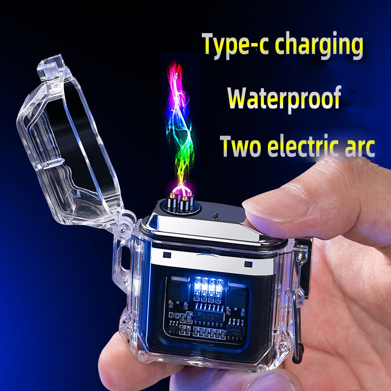 USB Lighter Windproof Double Arc Lighter Cigarette Lighter