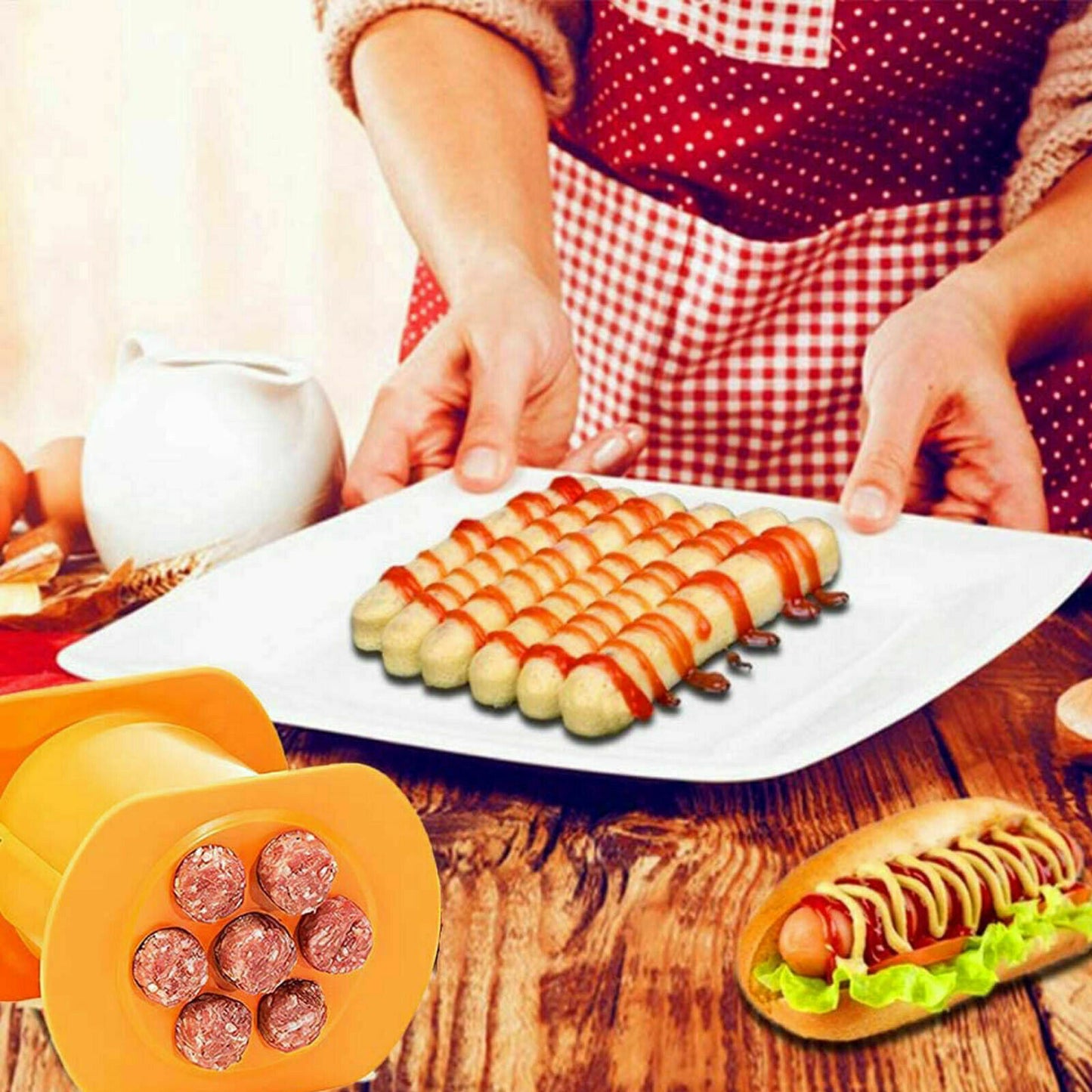 Hot Dog Maker Meat Strip Squeezer Plastic Rapid Prototyping