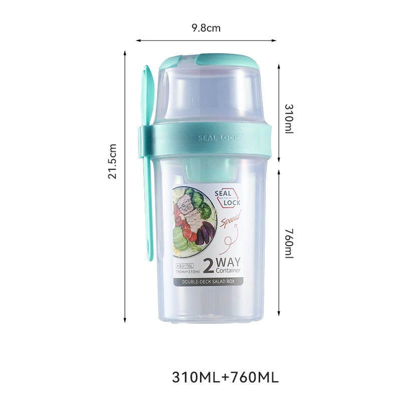 Portable Breakfast Oatmeal Cereal Nut Yogurt Salad Cup Container Set
