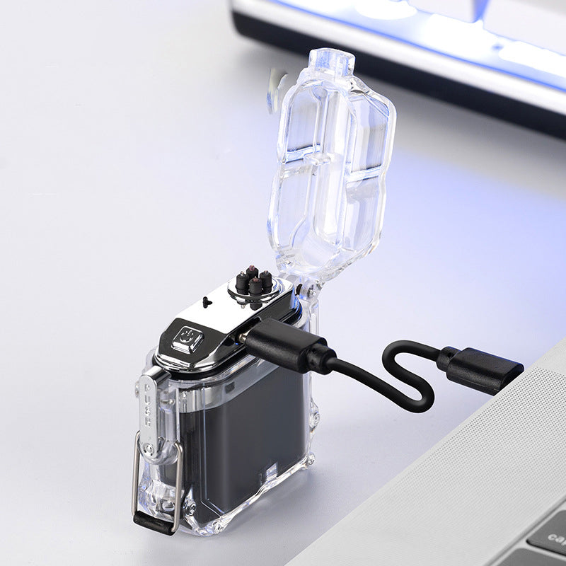USB Lighter Windproof Double Arc Lighter Cigarette Lighter