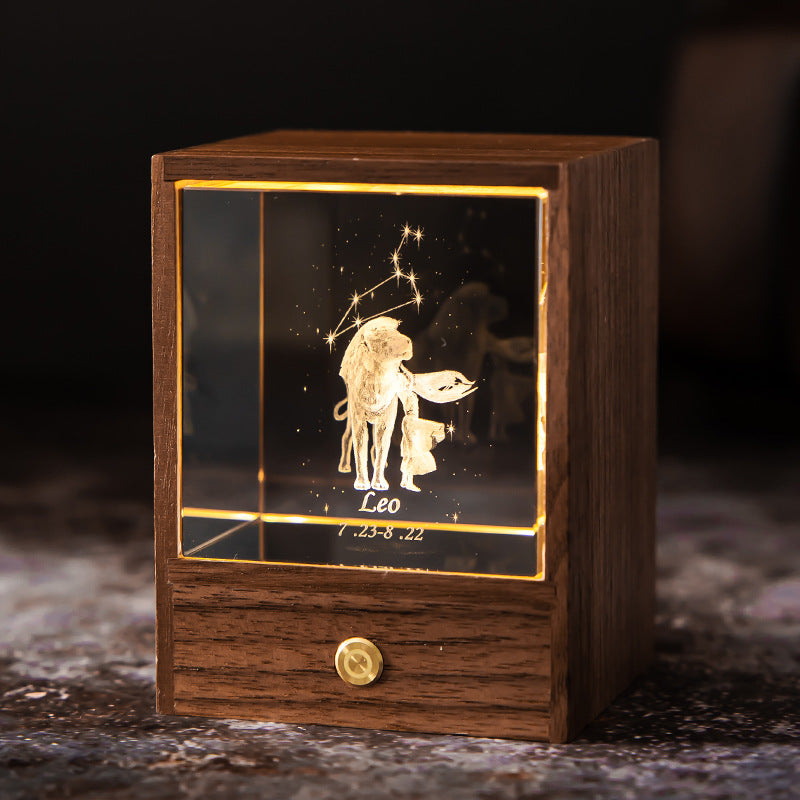 Crystal LED Table Lamp USB Power Decor Constellation Night Lights