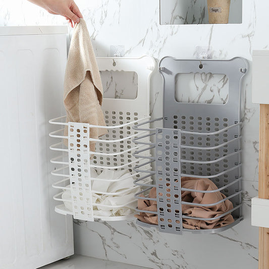 Foldable Laundry Storage Basket With Handle Dirty Cloth Organizer Basket