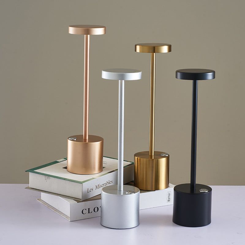 LED Aluminum Rechargeable Desk Lamp Touch Dimming Metal Table Lamps